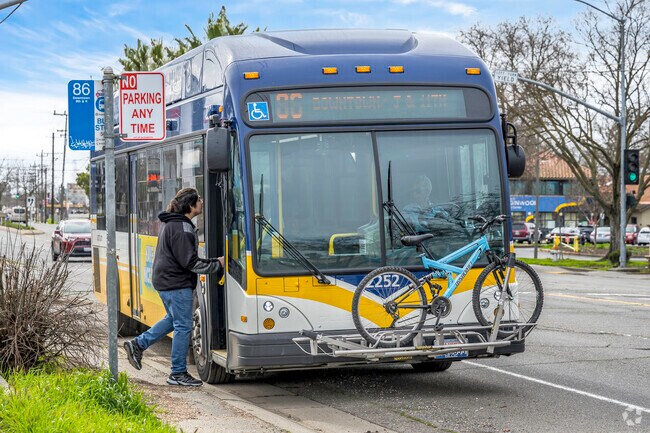 The Regional Bus System has many bus stops in Hagginwood.
