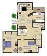 2 Bedroom 1.5 Bath