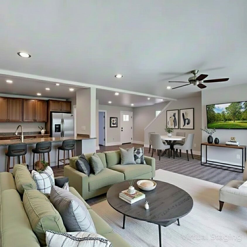 Sala de estar virtualmente puesta en escena - 710 Black Diamond St