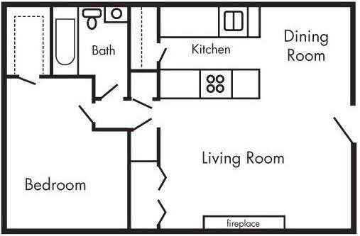 1 bedrom floorplan - Belleville