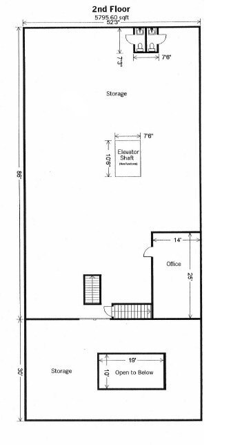 Plano de planta del segundo piso - Artillery Lofts