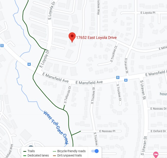 Mapa de ubicación de la propiedad - 17652 E Loyola Dr