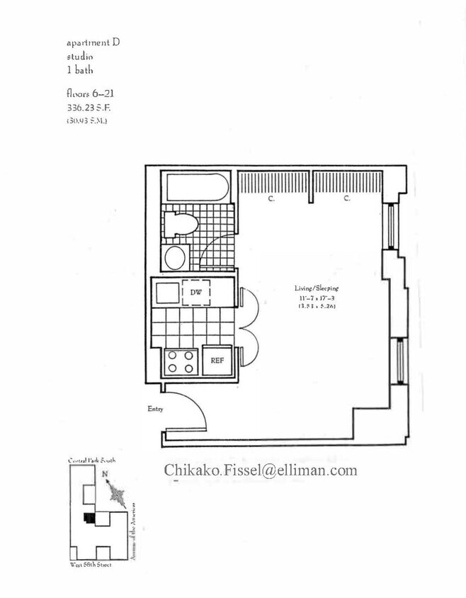 106 Central Park S Unit 6D, New York, NY 10019 Apartment for Rent in