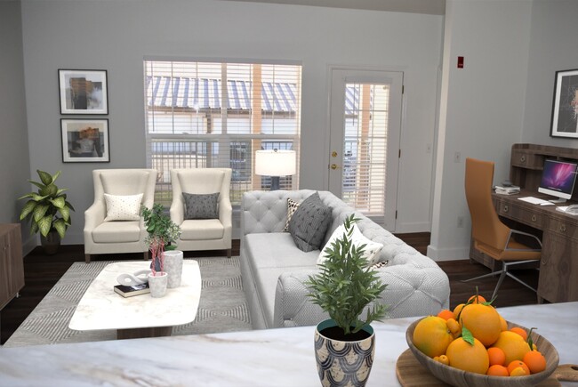 Virtually Staged Living Room - 900 Bitner Rd
