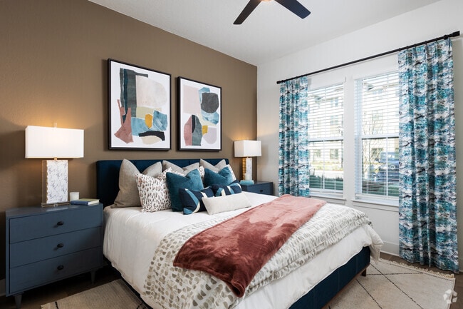 2BR, 2BA - 1071SF - Primary Bedroom - Trio at Jubilee Park