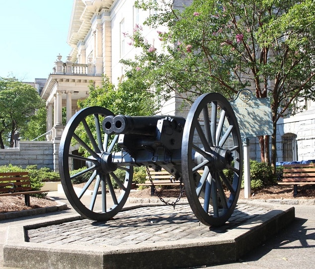 This one-of-a-kind double barreled cannon dates back to 1863 and the Civil War