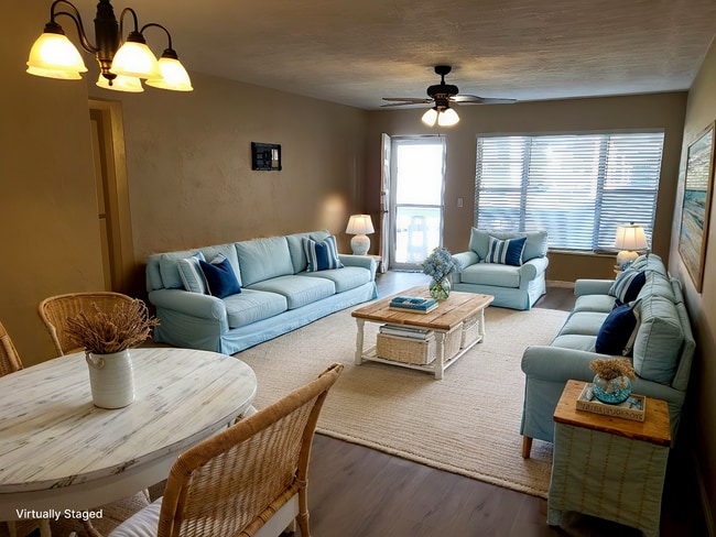 Living room, virtually staged - 2451 Canadian Way