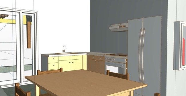 Community Kitchen - Interurban Lofts (micro housing)