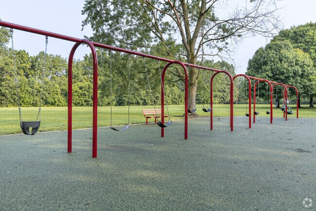 Many residents on the north side can walk to the swings sets at Easthaven Park.