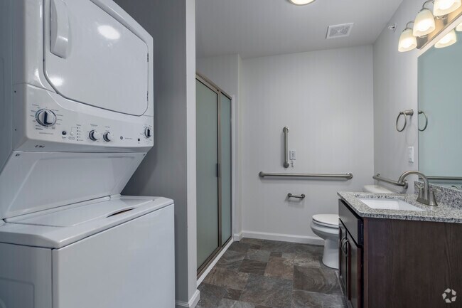 2BR, 1BA - 800SF - Bathroom/Laundry - The Willows Senior Apartments