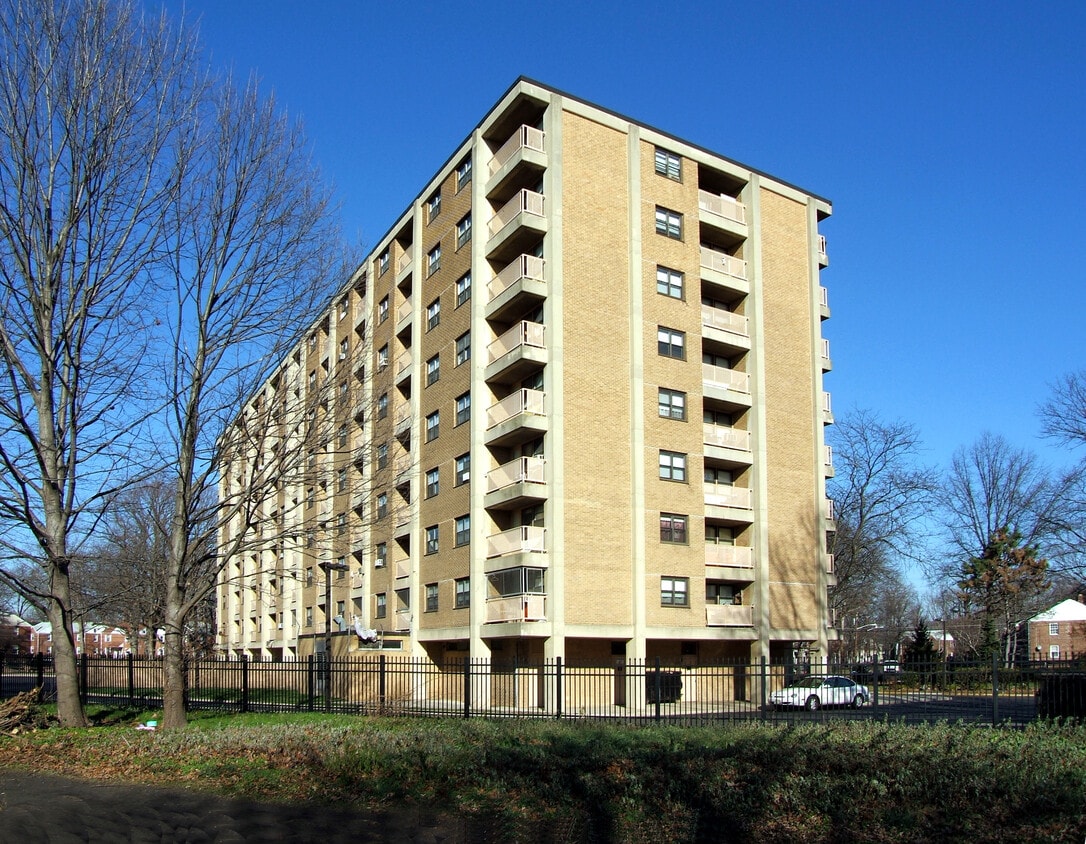 View from the southwest - Louis Josephson Apartments