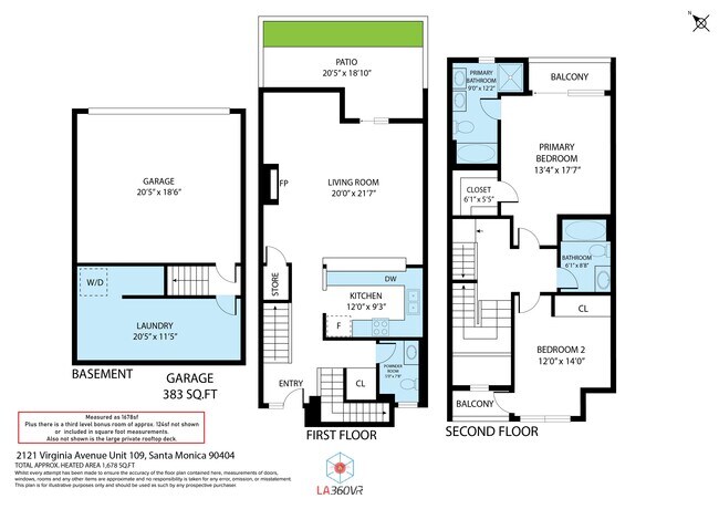 Habitación en el tercer piso y terraza privada en la azotea no se muestran. - 2121 Virginia Ave