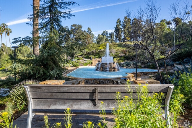 Hillcrest Park is true to it's name, featuring great views and a quaint water fountain.