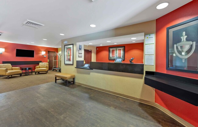 Lobby and Guest Check-in - Furnished Studio - Maryland Heights