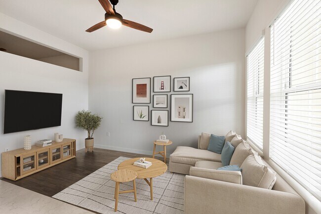 Área de estar con alcoba escenificada - Marisol