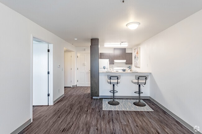 1BR, 1BA - 576SF - Living Room - Wheeler Manor - Affordable Senior Housing 62+