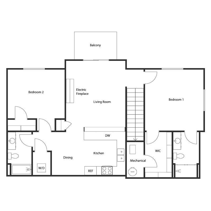 Floorplan - TIMBER CAMP LUXURY APARTMENT HOMES