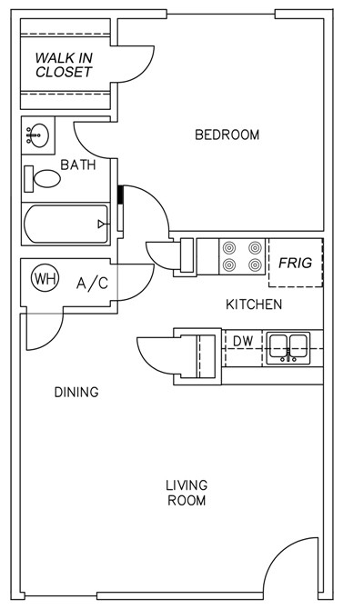 1BR/1BA - Alpine Apartments