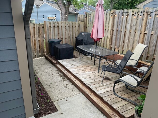 Front entrance deck with pov from front door - 197 Sugarwood Ln