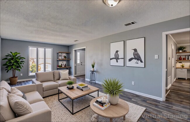 Sala de estar decorada con IA - 11315 Ethan Allen Dr