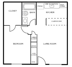 1HAB/1BA - Sycamore Square Apartments