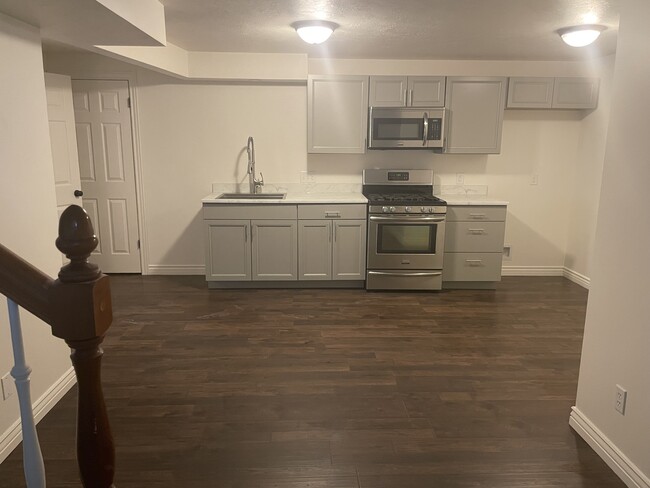 Kitchen/dining area; fridge will be installed this week (stainless) - 853 W 2300 S