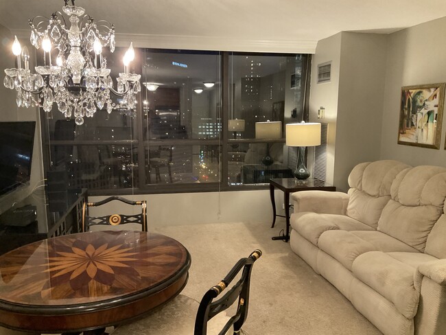 Living room and dining area - 405 N Wabash Ave