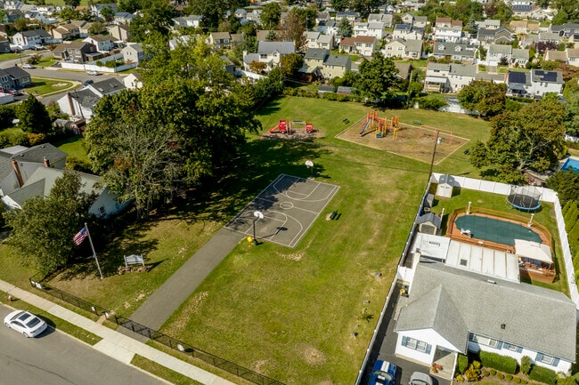 Crestline Park in Bethpage, is one of the many community green spaces in the suburbian haven.