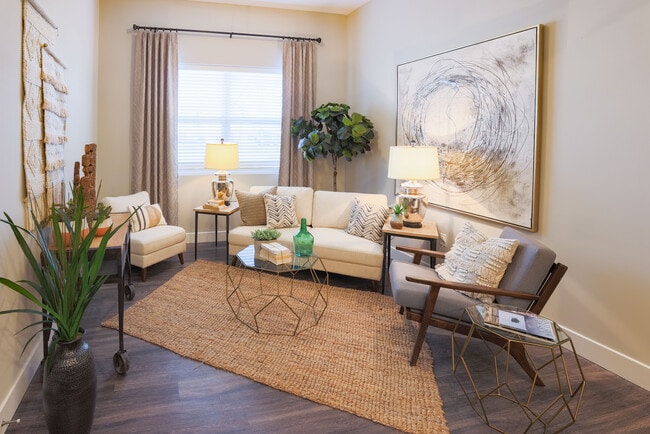 Furnished Model Unit - Living Room - Renaissance Park Apartments