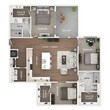 Three Bedroom, Two Bathroom (D1)