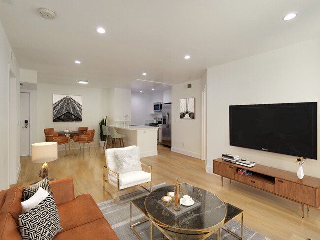 Virtually Staged Living Room - 1806 N Berendo St