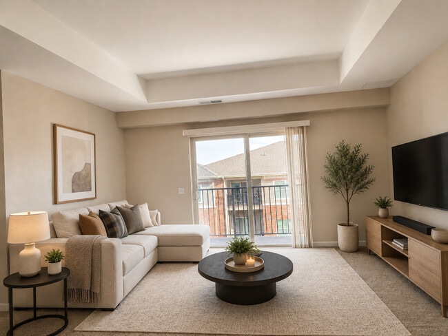 Spacious Living Room at Tuscany Place Apartments in Papillion, NE - Tuscany Place
