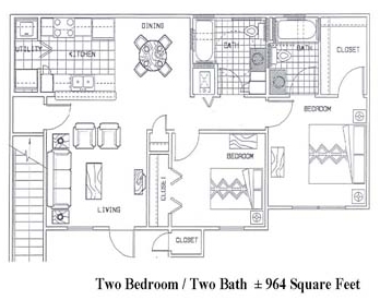 2BR/2BA - The Heights Apartments