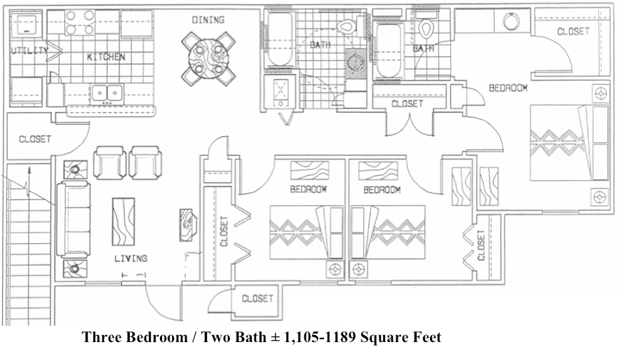 3BR/2BA - Huntington Falls Apartments