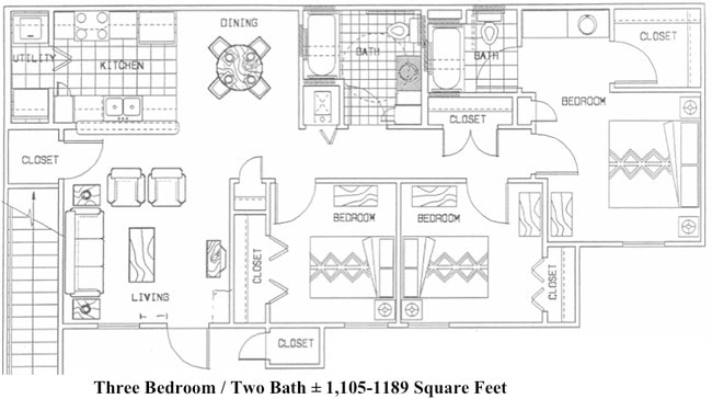 3BR/2BA - Huntington Falls Apartments