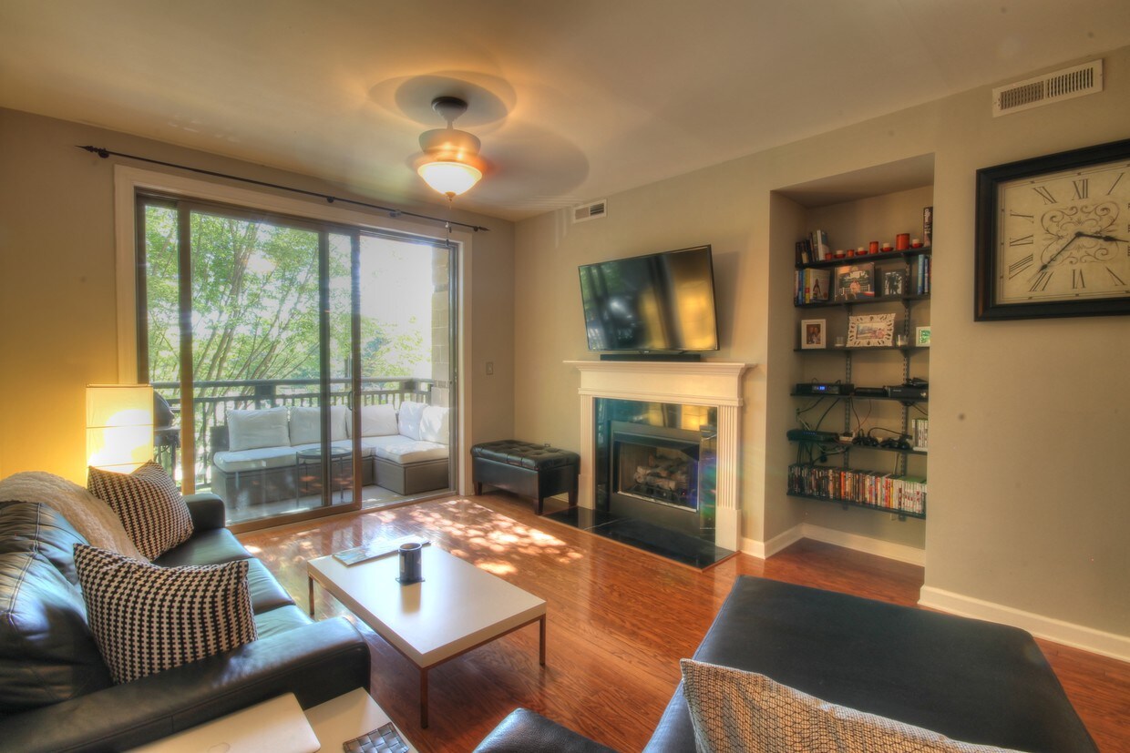 Large Den with Fireplace and Patio - 718 W Trade St