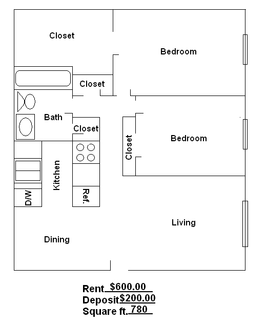 2BR/1BA - Park View Apartments