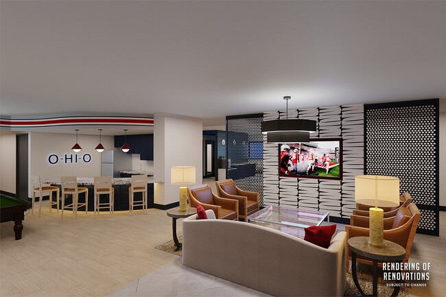 Representación de la casa club - Altitude Columbus