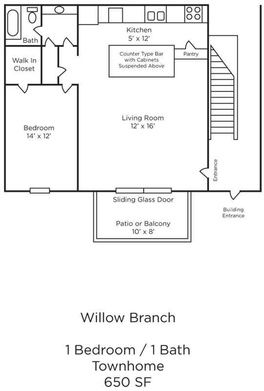 1BR/1BA - Willow Branch