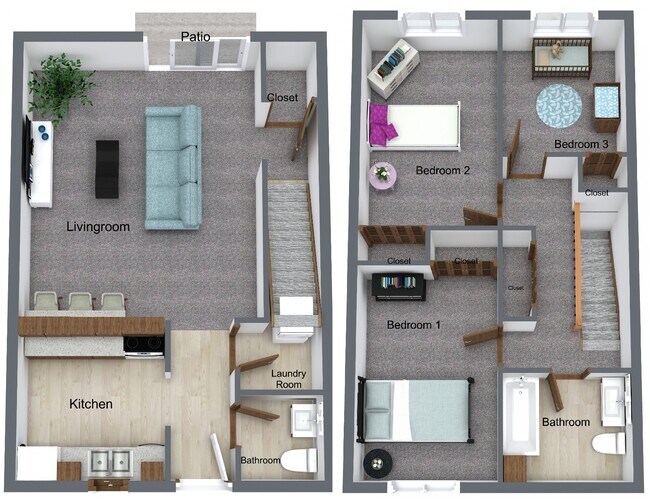Plano de planta - Colonial Townhouses