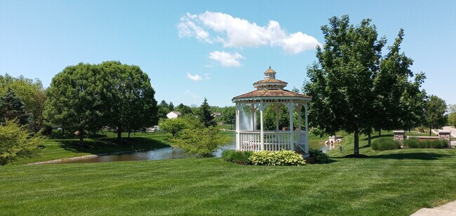 View of gazebo from front porch - 4418 Straight Arrow Rd