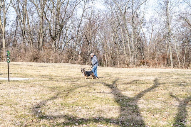 Sunset Park in Shelbyville is the perfect place for a dog walk as it is 16 acres and borders the Big Blue River.