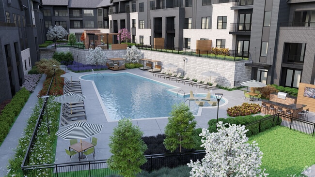 Lower Courtyard - EVOQ EAST COBB