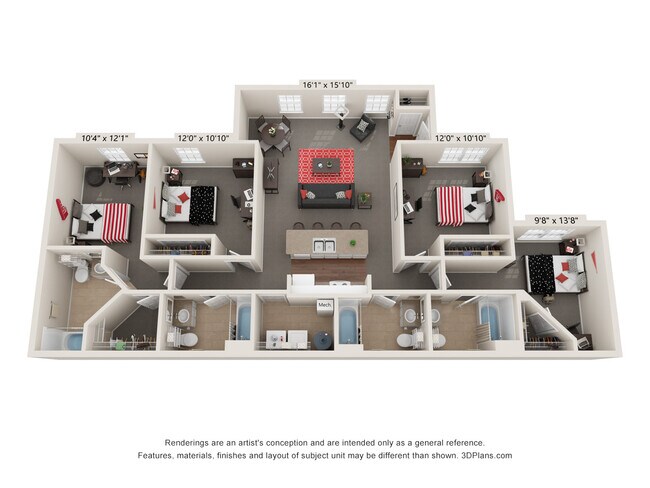 Unit layout - 1901 N Lincoln Ave