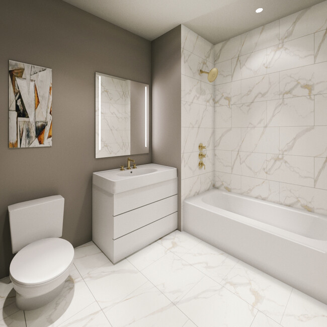 Bathroom Rendering - The Harvard