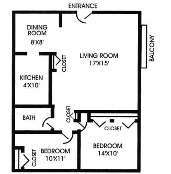 2HAB/1BA - Woodgate Village Apartments