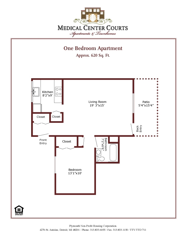 1HAB/1BA - Medical Center Courts