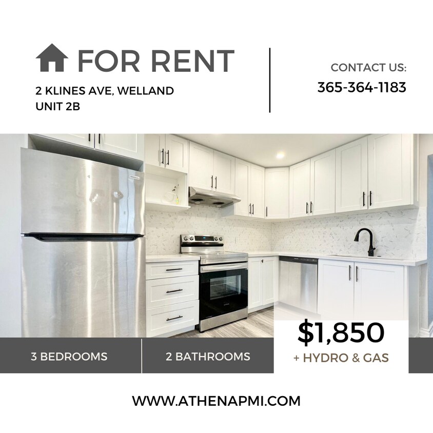 2 Kline's Ave, Welland, ON L3C 1Z7 Townhouse for Rent in Welland, ON