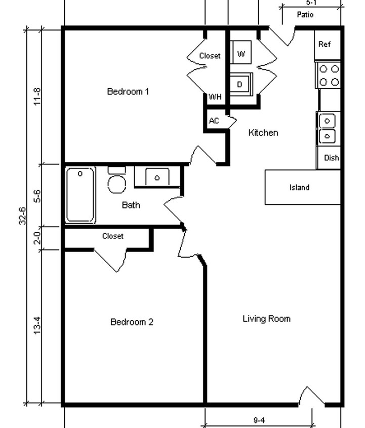 2HAB/1BA - Cedar Creek Apartments