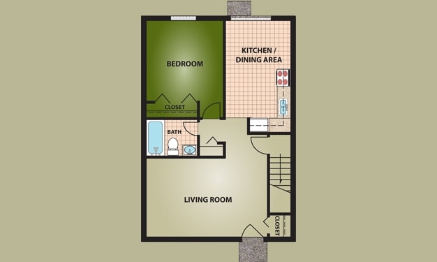 1BR/1BA - The Heritage